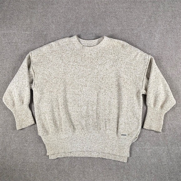 Lands' End Other - Abercrombie & Fitch Sweater Men's M Oatmeal Heather Knit Crewneck Pullover